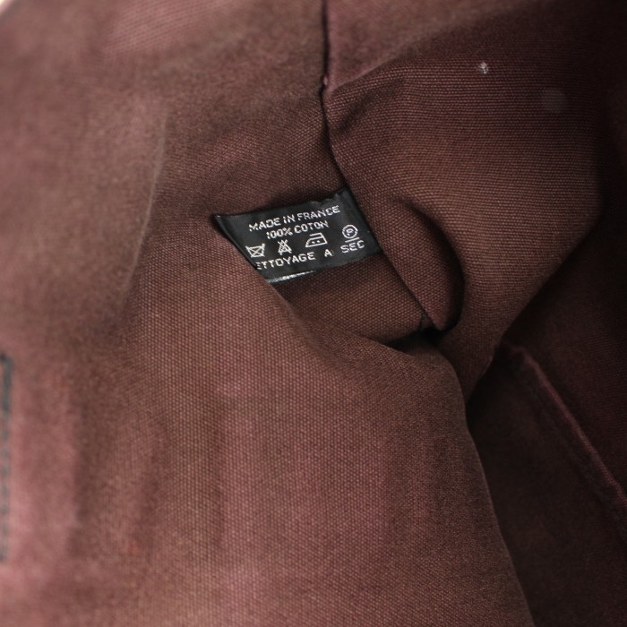 HERMES BICOLOR DESIGN CANVAS HAND BAG MADE IN FRANCE/エルメスフールトゥバイカラーキャンバスハンドバッグ | Vintage.City 古着屋、古着コーデ情報を発信
