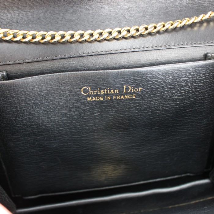 Christian Dior LOGO LEATHER CHAIN SHOULDER BAG MADE IN FRANCE/クリスチャンディオールロゴレザーチェーンショルダーバッグ | Vintage.City 古着屋、古着コーデ情報を発信