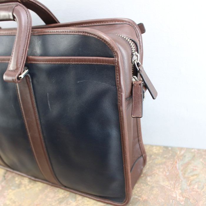 COACH BICOLOR DESIGN LEATHER 2WAY BUSINESS SHOULDER BAG/コーチバイカラーデザインレザー2wayビジネスショルダーバッグ | Vintage.City 古着屋、古着コーデ情報を発信