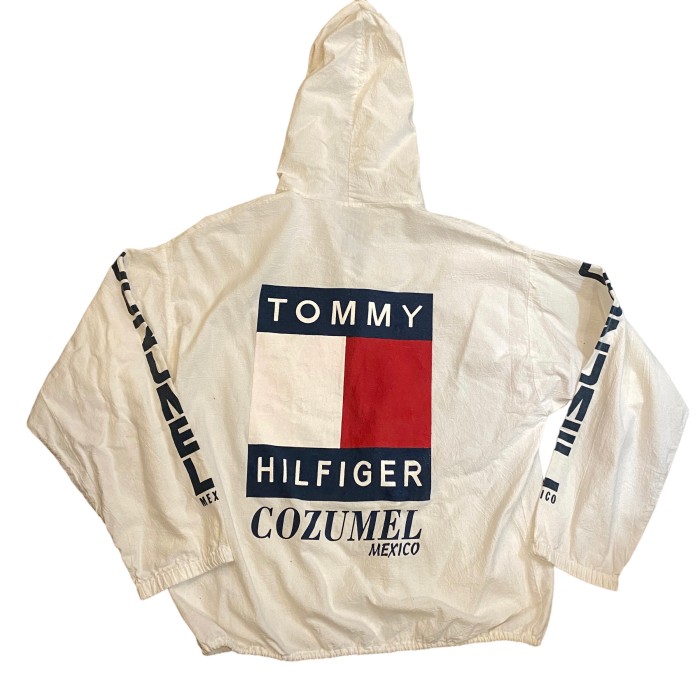 ビンテージ 90年代 トミーヒルフィガー ジップアップ ジャケット M ホワイト | Vintage.City 古着屋、古着コーデ情報を発信