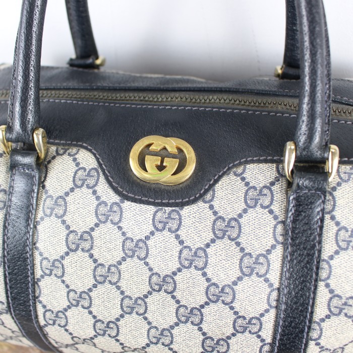 OLD GUCCI GG PATTERNED BOSTON BAG MADE IN ITALY/オールドグッチ ...