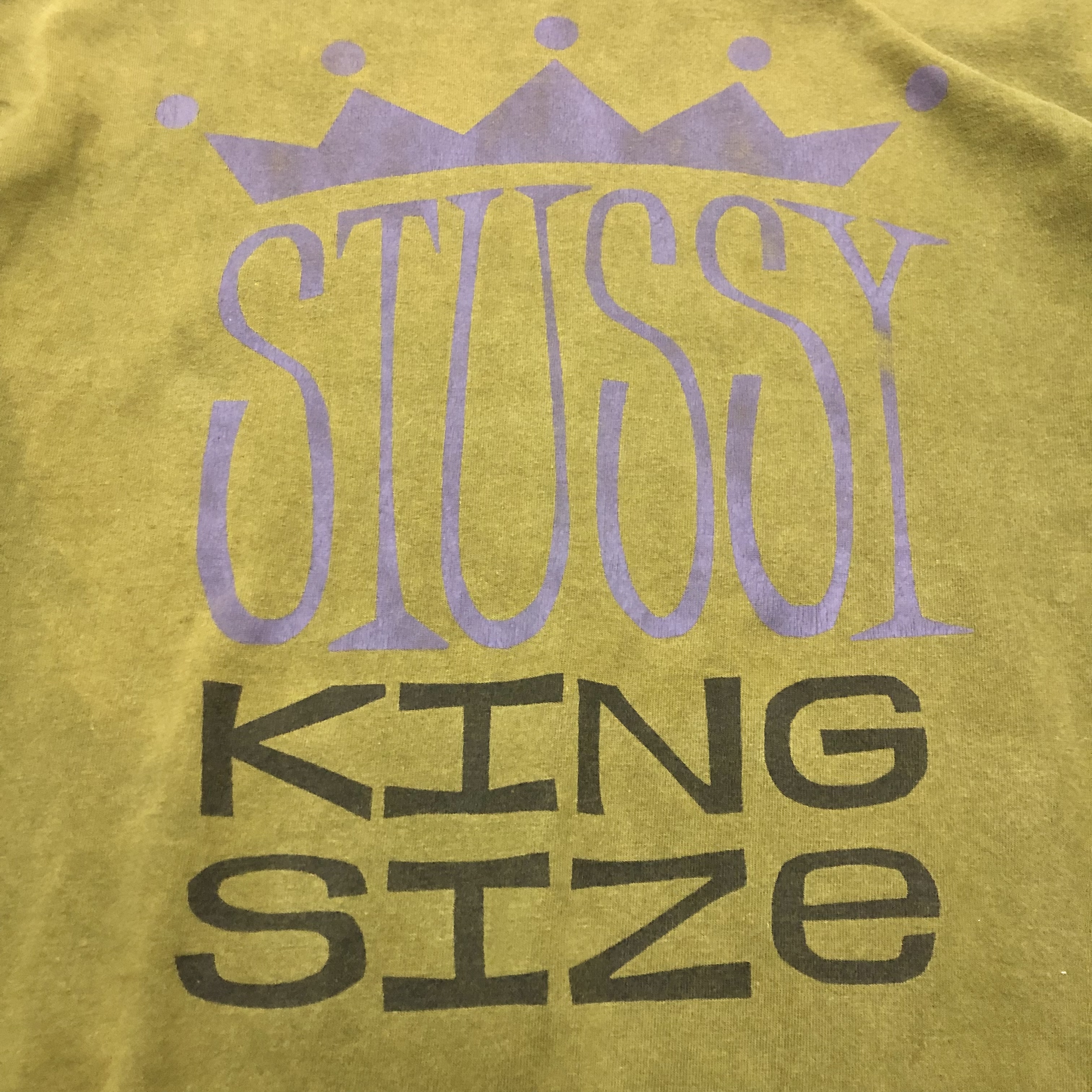 80s OLD STUSSY/KING SIZE Tee/USA製/黒タグ/L/キングサイズプリント/T ...