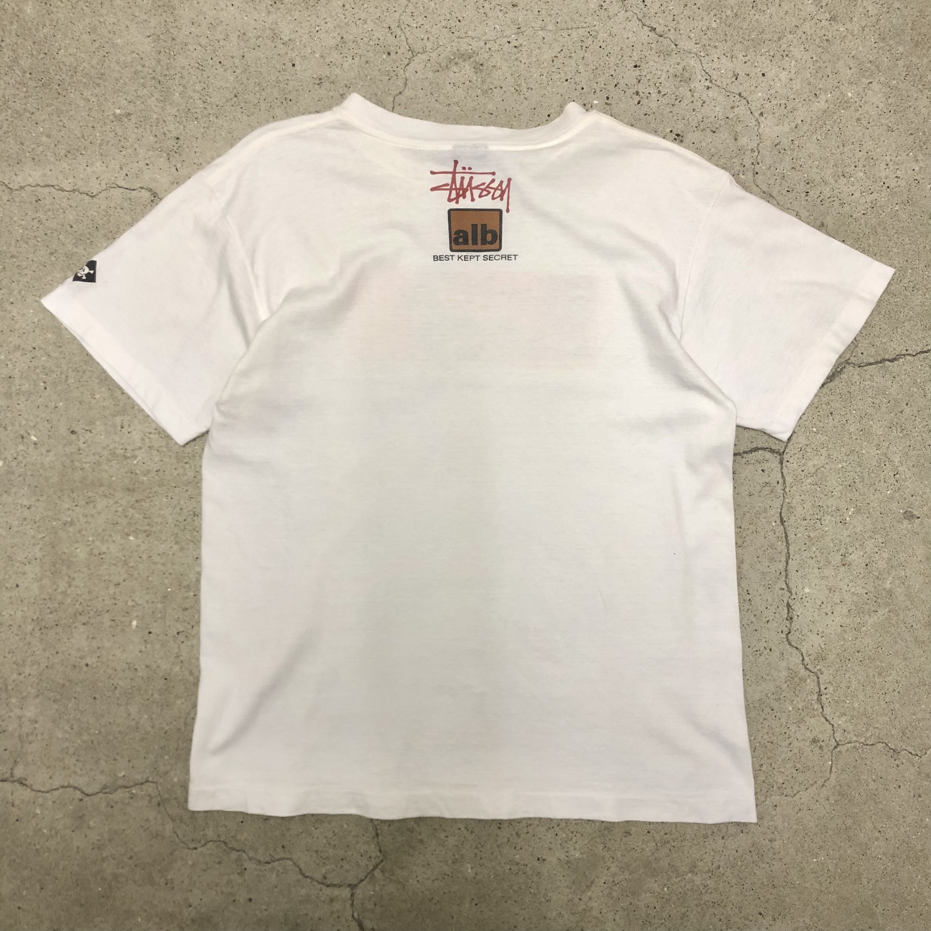 old stussy Tシャツ　ホワイト　胸ロゴ　BIGサイズ