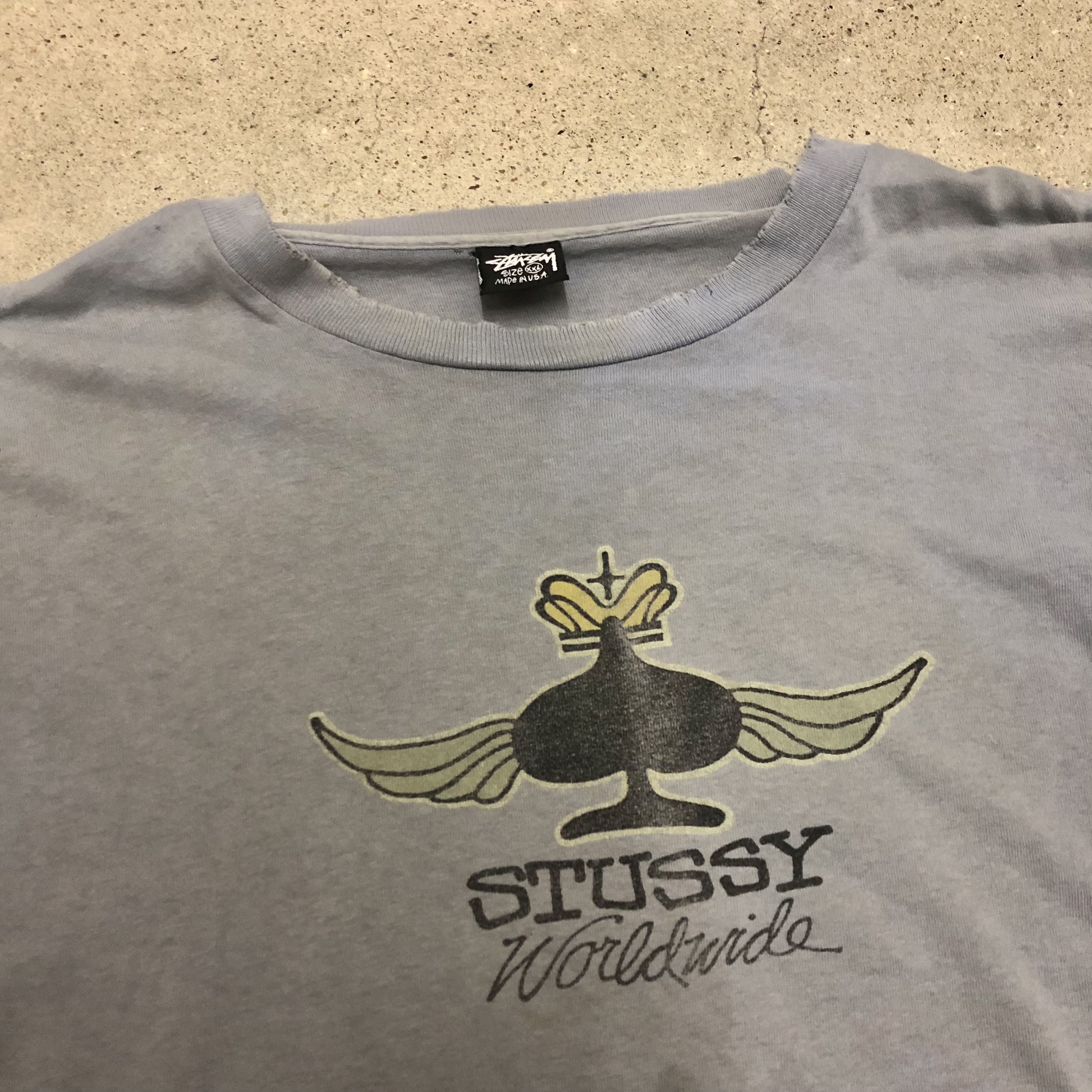 【※USA製】old stussy ステューシー★80s 黒タグ tシャツ2XL