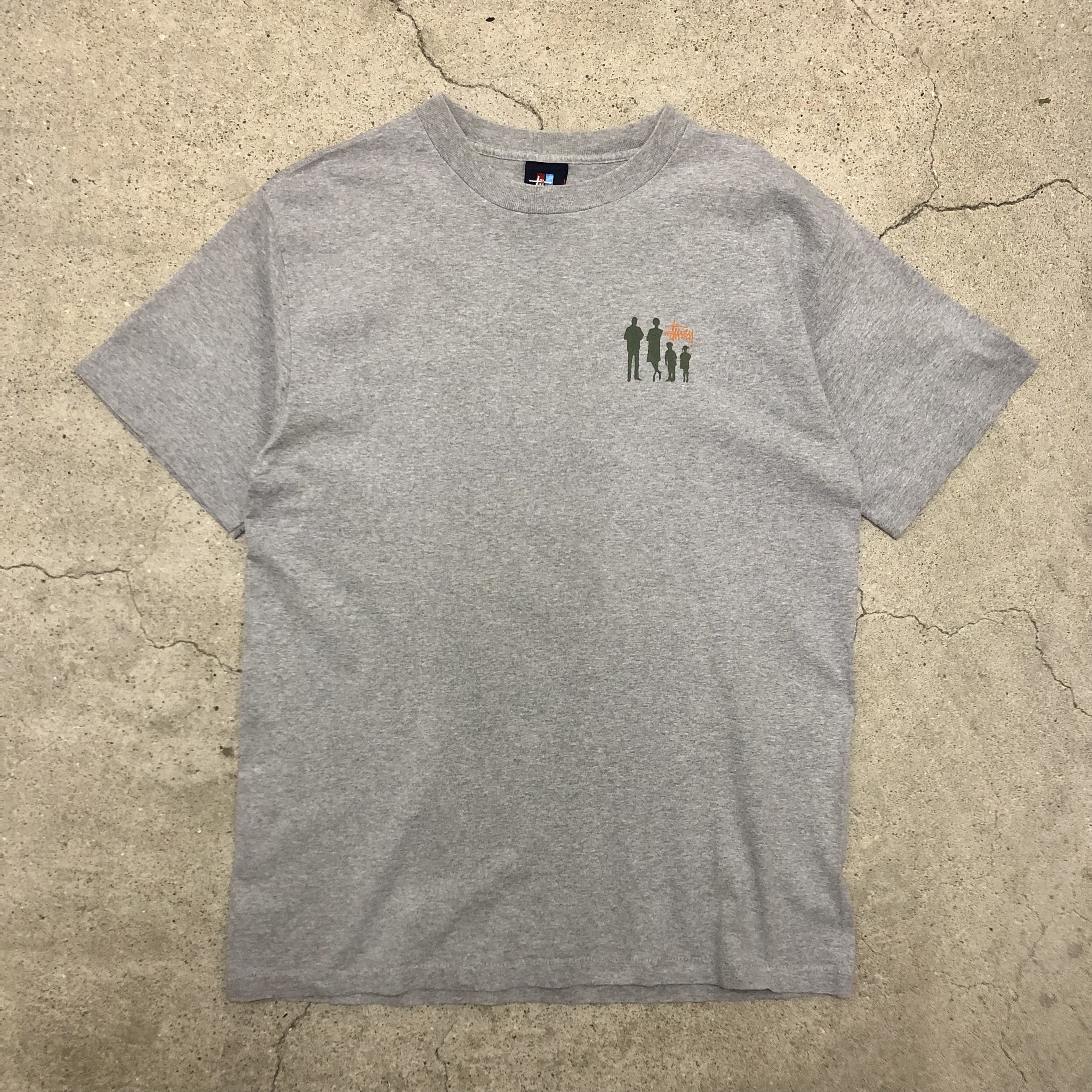 90s OLD STUSSY ステューシー SS ロゴ 赤青タグ Tシャツ-