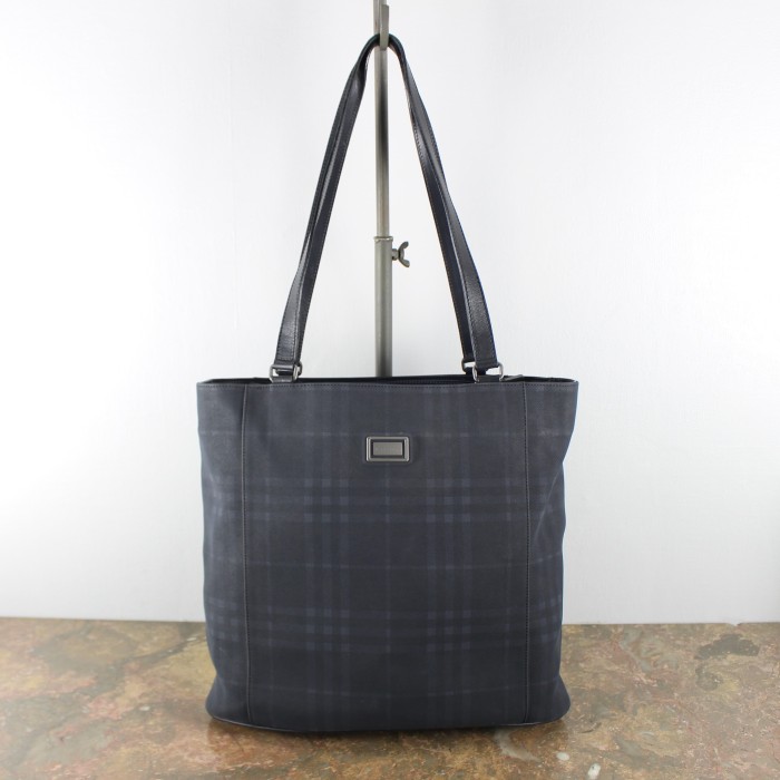 BURBERRY LONDON CHECK PATTERNED TOTE BAG MADE IN ITALY/バーバリー