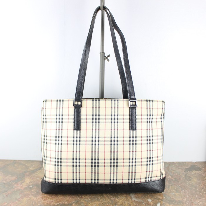 BURBERRY CHECK PATTERNED TOTE BAG/バーバリーチェック柄トートバッグ
