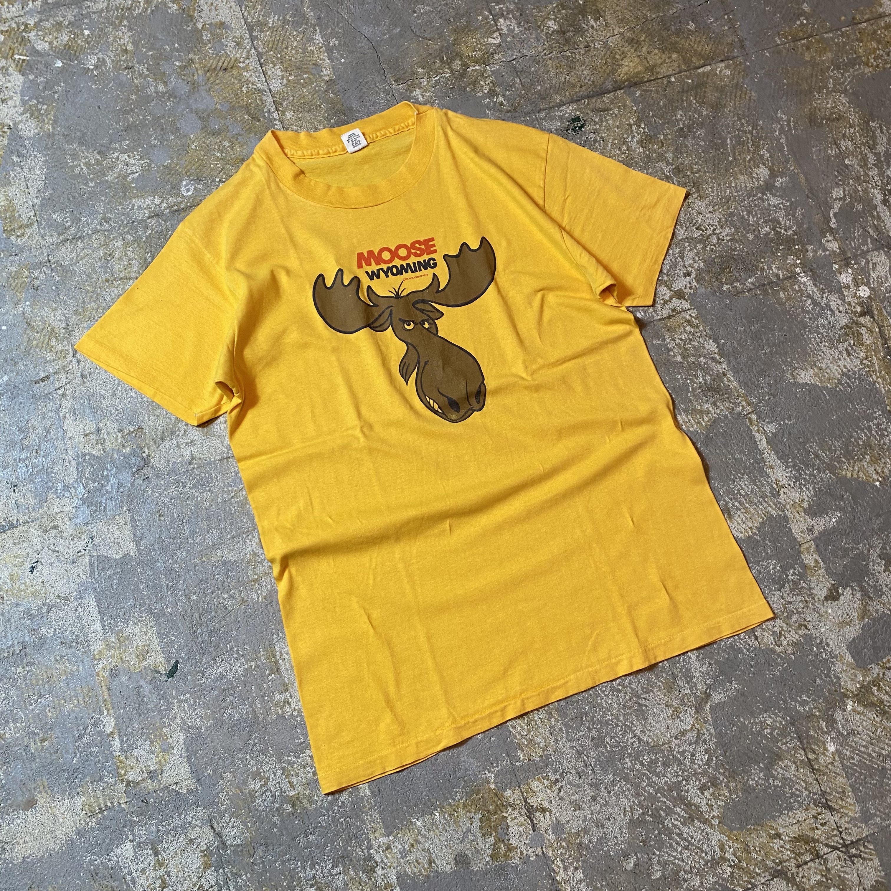70s Hanes ヘインズ tシャツ USA製 イエロー L ヘラジカ | Vintage.City