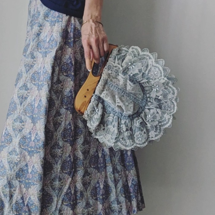 Antique bluegray lace bag | Vintage.City Vintage Shops, Vintage Fashion Trends