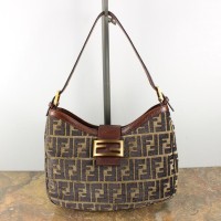 FENDI ZUCCA PATTERNED PILE MANMA BACKET HAND BAG MADE IN ITALY/フェンディズッカ柄パイル生地マンマバケットハンドバッグ | Vintage.City 빈티지숍, 빈티지 코디 정보