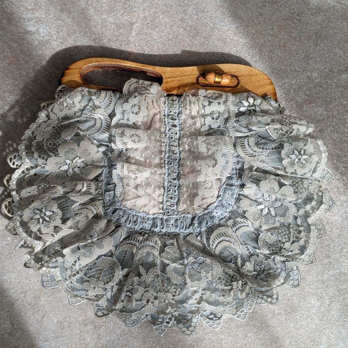 Antique bluegray lace bag | Vintage.City 古着屋、古着コーデ情報を発信