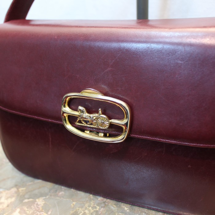 VINTAGE CELINE CARRIAGE LOGO LEATHER SHOULDER BAG MADE IN ITALY/ヴィンテージセリーヌ馬車ロゴレザーショルダーバッグ | Vintage.City 古着屋、古着コーデ情報を発信