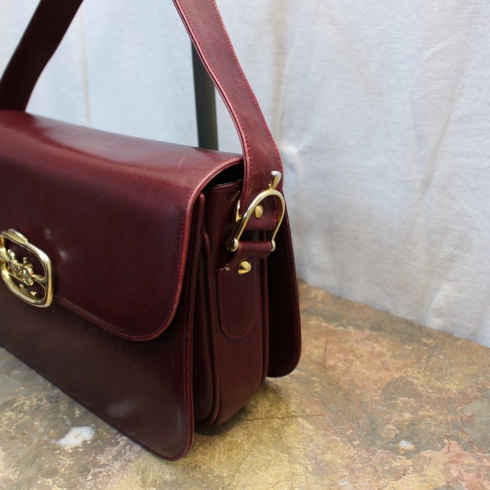 VINTAGE CELINE CARRIAGE LOGO LEATHER SHOULDER BAG MADE IN ITALY/ヴィンテージセリーヌ馬車ロゴレザーショルダーバッグ | Vintage.City 古着屋、古着コーデ情報を発信