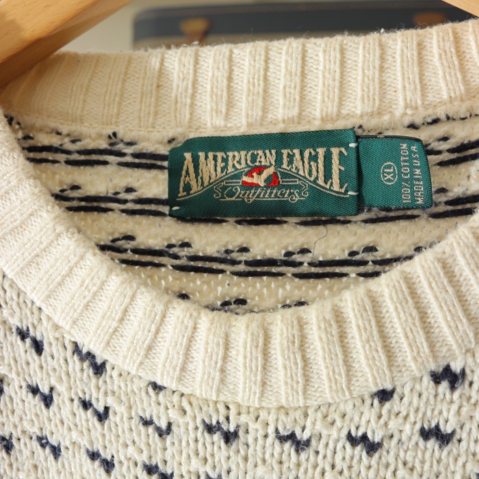 90s American Eagle Bird‘s Eye sweater | Vintage.City 빈티지숍, 빈티지 코디 정보