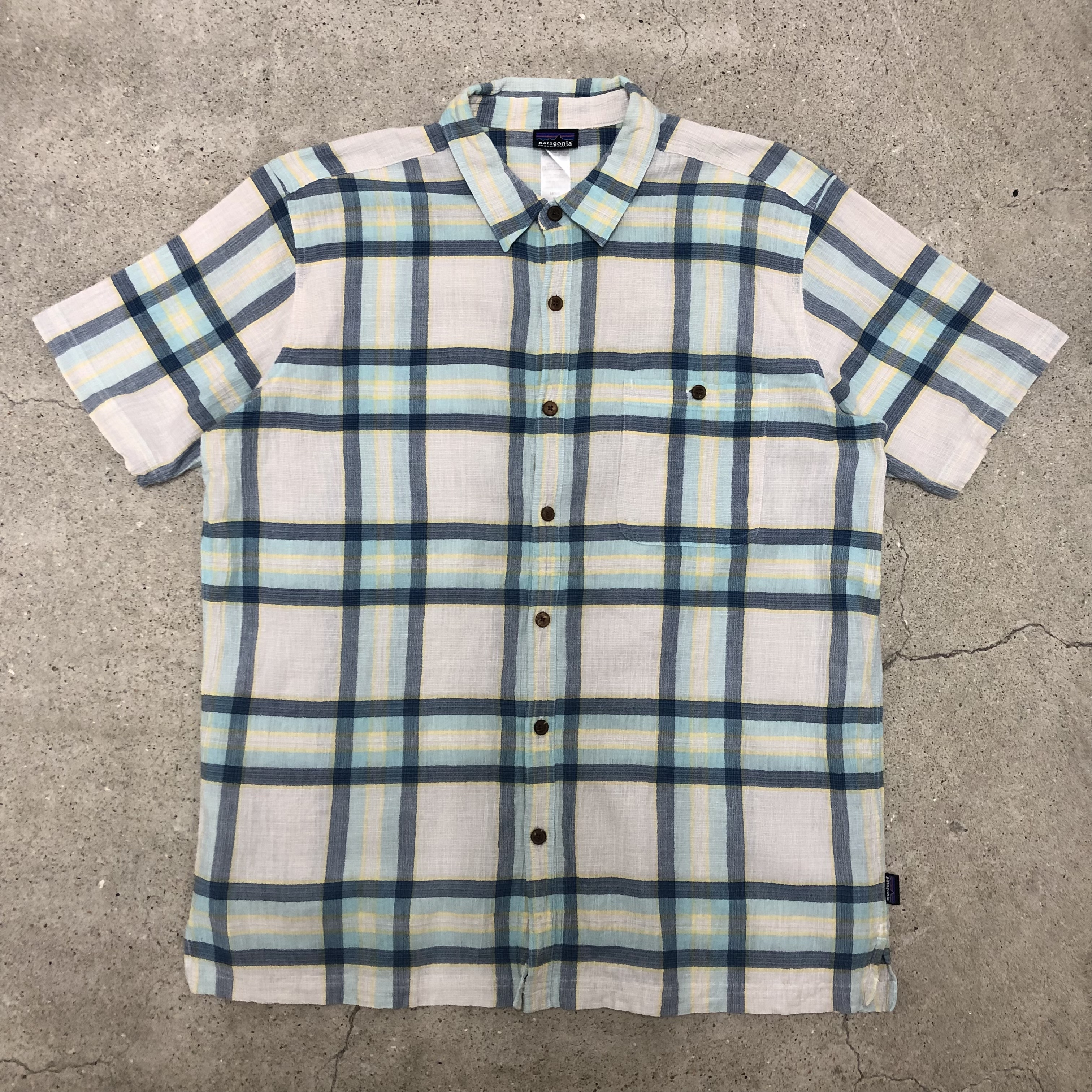 patagonia/14ss/Check S/S shirt/XL/チェック柄/半袖シャツ/ちりめん