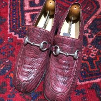 GUCCI PYSON LEATHER HORSE BIT LOAFER MADE IN ITALY/グッチパイソンレザーホースビットローファー | Vintage.City 古着屋、古着コーデ情報を発信