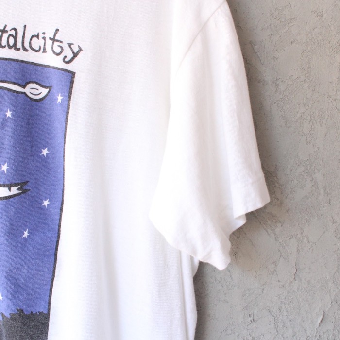 90's 空飛ぶ牛　シュールイラストTシャツ | Vintage.City 빈티지숍, 빈티지 코디 정보