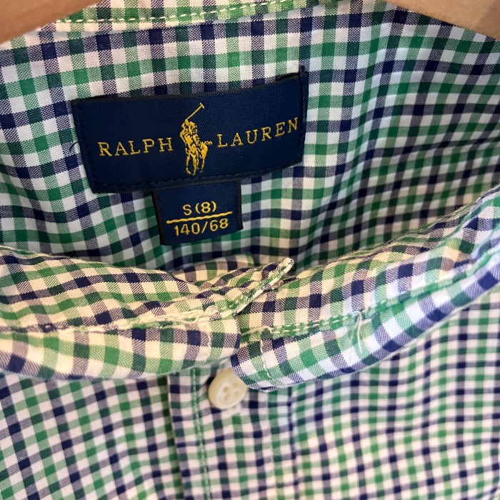 Ralph Lauren ラルフローレン BDシャツ チェック 青×緑 Sサイズ（８） | Vintage.City 빈티지숍, 빈티지 코디 정보