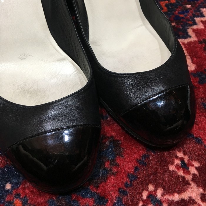 CHANEL COCO MARC LEATHER WEDGESOLE SHOES MADE IN ITALY/ココマークレザーウェッジソールシューズ | Vintage.City 古着屋、古着コーデ情報を発信