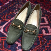 GUCCI SUEDE LEATHER HORSE BIT PUMPS MADE IN ITALY/グッチスウェードレザーホースビットヒールパンプス | Vintage.City 빈티지숍, 빈티지 코디 정보