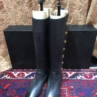 CHANEL COCO MARC TURN LOCK LEATHER BOOTS MADE IN ITALY/シャネルココマークターンロックレザーブーツ | Vintage.City 古着屋、古着コーデ情報を発信