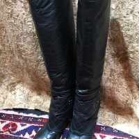 CHANEL COCO MARC MATELASSE LEATHER BOOTS MADE IN ITALY/シャネルココマークマトラッセレザーブーツ | Vintage.City 古着屋、古着コーデ情報を発信