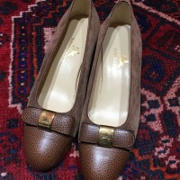 TANINO CRISCI LOGO LEATHER PUMPS MADE IN ITALY/タニノクリスチーロゴレザーパンプス | Vintage.City 빈티지숍, 빈티지 코디 정보