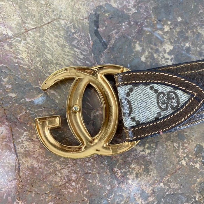OLD GUCCI GG PATTERNED LOGO BUCKLE BELT MADE IN ITALY/オールドグッチGG柄ロゴバックルベルト | Vintage.City 빈티지숍, 빈티지 코디 정보