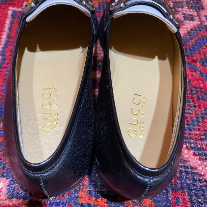 GUCCI BICOLOR BAMBOO LEATHER HORSE BIT LOAFER MADE IN ITALY/グッチバイカラーバンブーレザーホースビットローファー | Vintage.City 古着屋、古着コーデ情報を発信