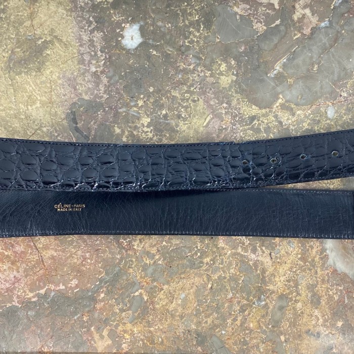 CELINE 85 CARRIAGE LOGO BUCKLE CROCODILE LEATHER BELT MADE IN ITALY/セリーヌ馬車ロゴバックルクロコダイルレザーベルトベルト | Vintage.City Vintage Shops, Vintage Fashion Trends