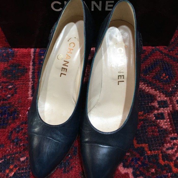 CHANEL COCO MARC LEATHER HEEL PUMPS MADE IN ITALY/シャネルココ