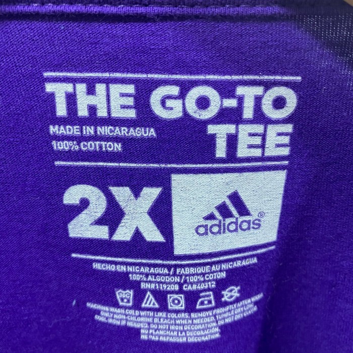 adidas 古着 Tシャツ オーバーサイズ 紫 フットボール ロゴ | Vintage.City 古着屋、古着コーデ情報を発信