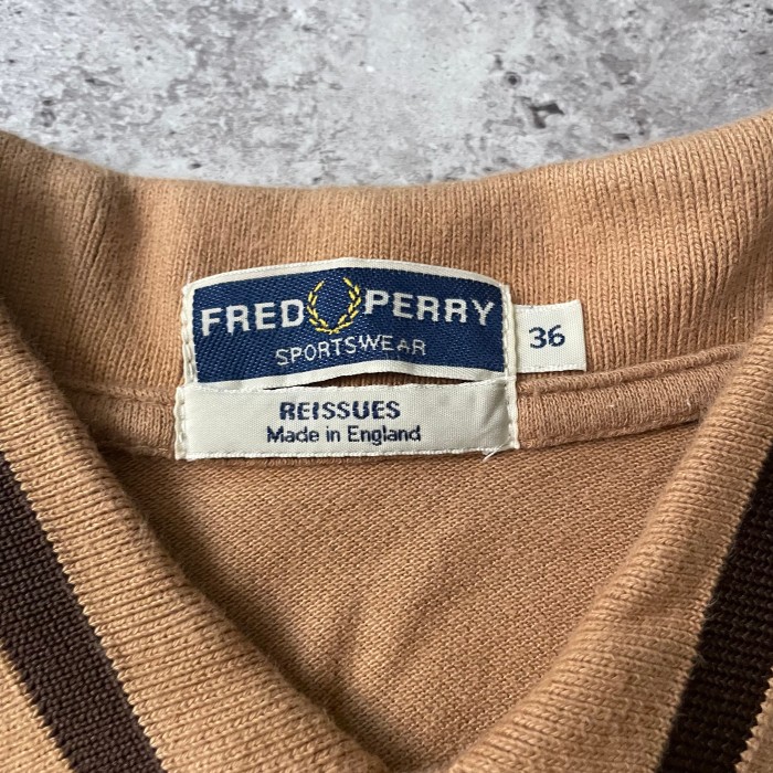 【90s】FRED PERRY フレッドペリー ポロシャツ ベージュ ブラウン S-Mサイズ | Vintage.City 古着屋、古着コーデ情報を発信