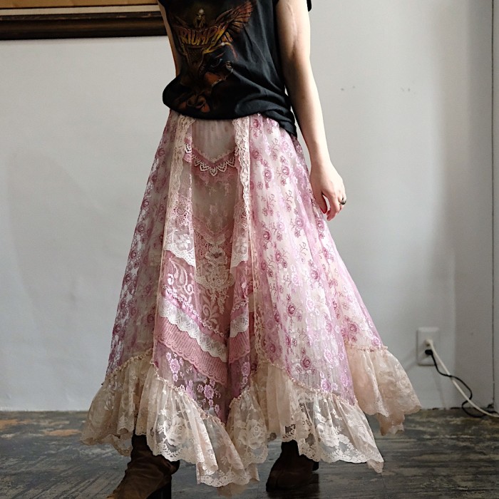 80’s Lace blouse & skirt | Vintage.City 古着屋、古着コーデ情報を発信