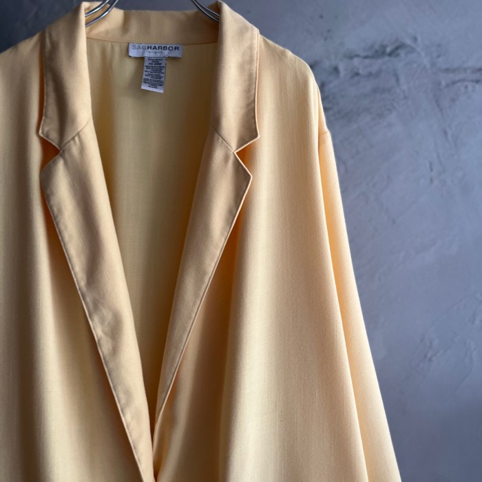 "Sagharbor" yellow color rayon easy tailored jacket | Vintage.City Vintage Shops, Vintage Fashion Trends