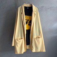 "Sagharbor" yellow color rayon easy tailored jacket | Vintage.City ヴィンテージ 古着