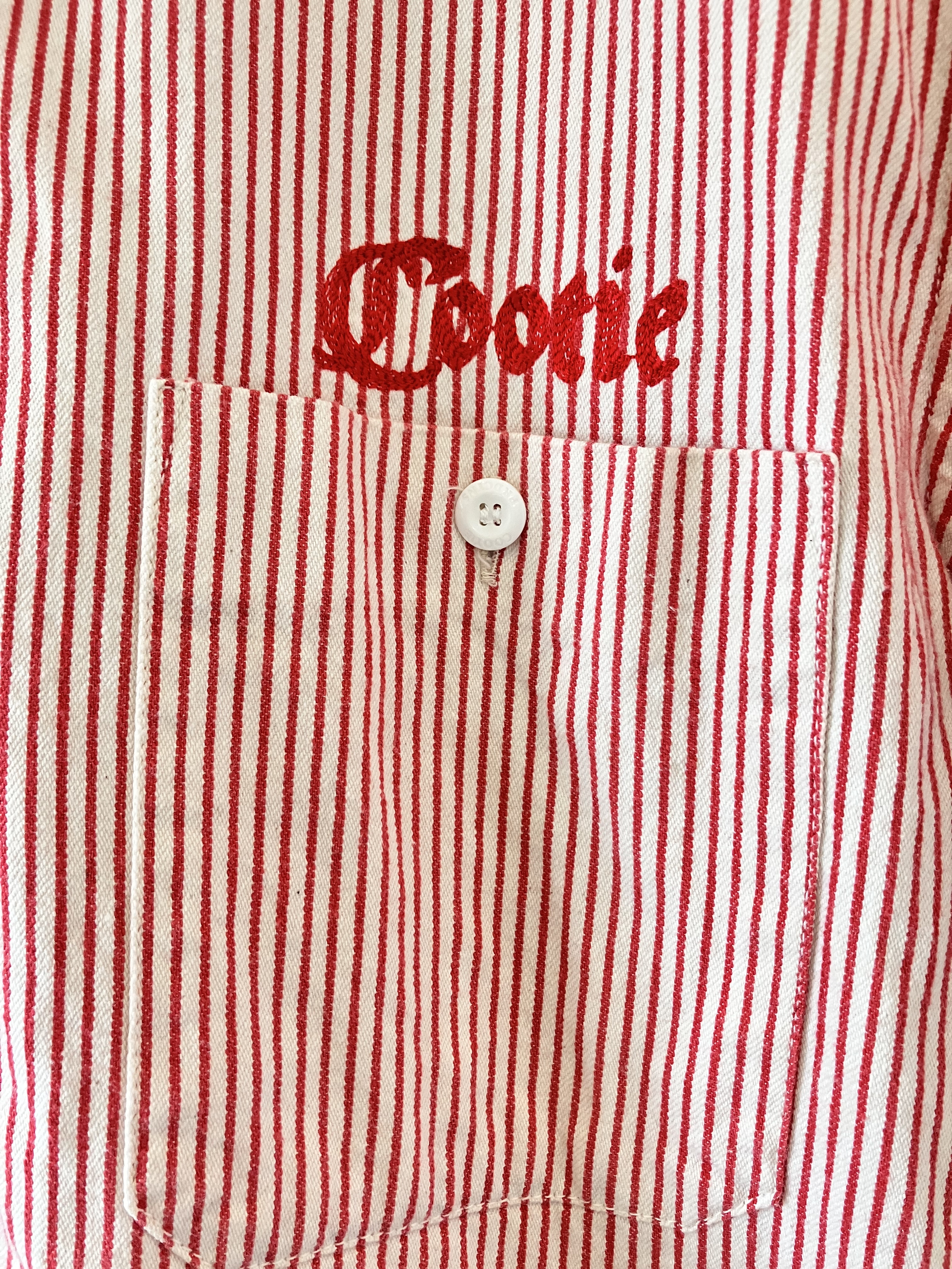 COOTIE ストライプシャツ Mサイズ オレンジ〜レッド | Vintage.City