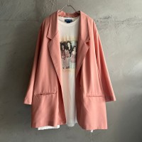 "Alfred Dunner" salmonpink color easy tailored jacket | Vintage.City ヴィンテージ 古着