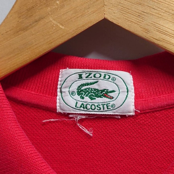 80-90’s IZOD LACOSTE 鹿の子 ポロシャツ レッド ロゴ | Vintage.City 빈티지숍, 빈티지 코디 정보