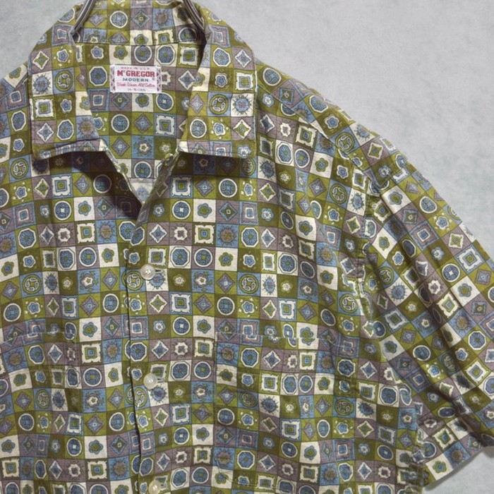 60s " mc gregor " cotton s/s open collar shirts | Vintage.City 빈티지숍, 빈티지 코디 정보