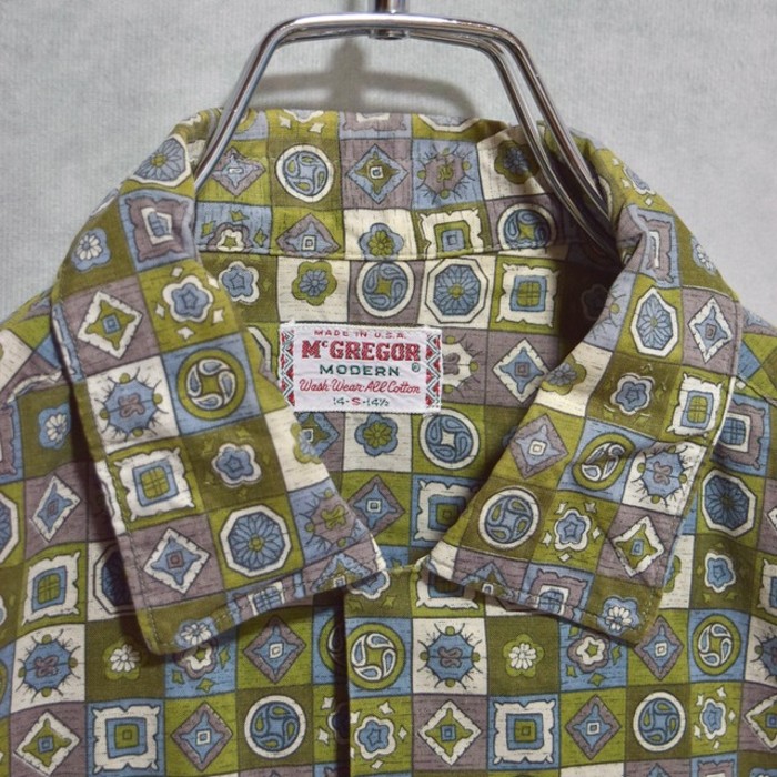 60s " mc gregor " cotton s/s open collar shirts | Vintage.City 古着屋、古着コーデ情報を発信