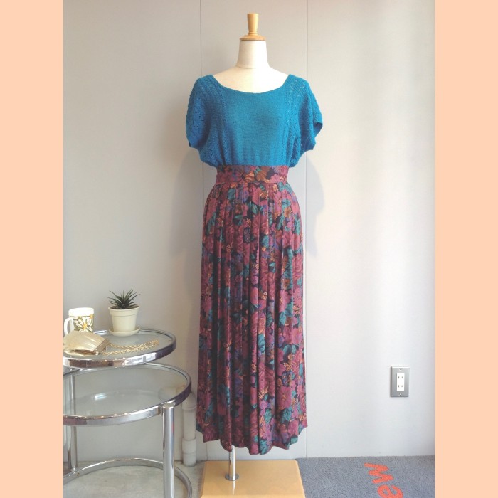 花柄ロングスカートmade in U.S.A. | Vintage.City 古着屋、古着コーデ情報を発信