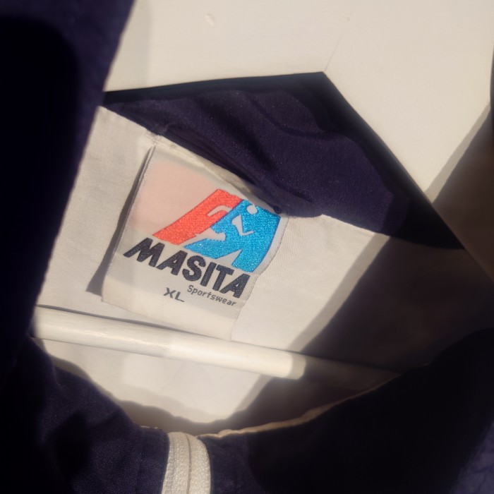 918 MASITA(マーシタ)総柄ナイロンジャケット　90s ブルー　XLサイズ | Vintage.City 古着屋、古着コーデ情報を発信