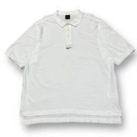 NIKE 90s〜00s embroidery logo polo shirt ナイキ 刺繍 センターロゴ ポロシャツ ホワイト 白 | Vintage.City 古着屋、古着コーデ情報を発信