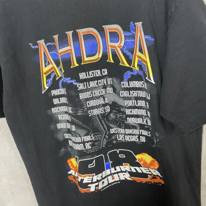90s T-shirt "AHDRA" モータースポーツ シングルステッチ サイズ 4XL ブラック | Vintage.City 古着屋、古着コーデ情報を発信