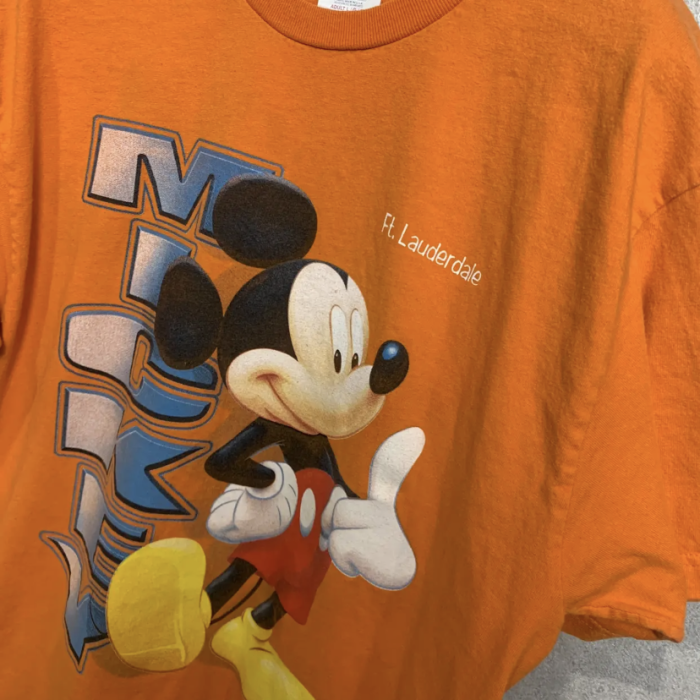 USA製 ディズニー 半袖Tシャツ 90s～00s ミッキーマウス ミッキー Disney サイズ L オレンジ オススメ | Vintage.City 古着屋、古着コーデ情報を発信