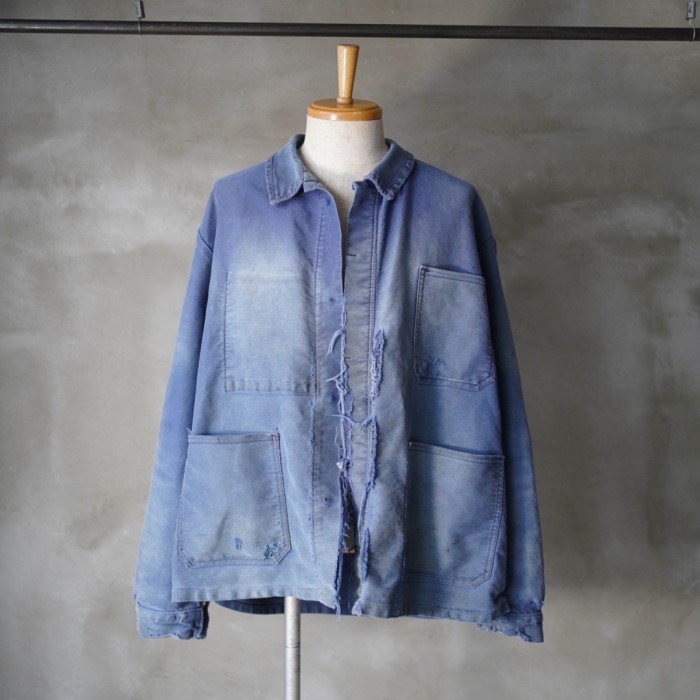 French Work / 70’s Moleskin Jacket “Boro" / フレンチ ワーク モールスキン 襤褸 | Vintage.City 古着屋、古着コーデ情報を発信