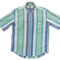 90sDockers Cotton Stripe Short Sleeve BD shirts/L | Vintage.City 빈티지숍, 빈티지 코디 정보