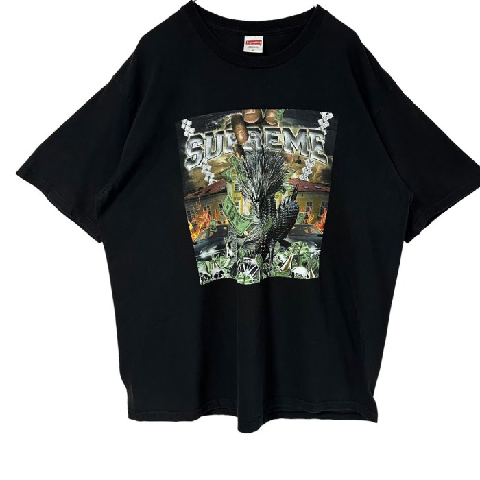 supreme シュプリーム Tシャツ XL センターロゴ プリント ドラゴン ...