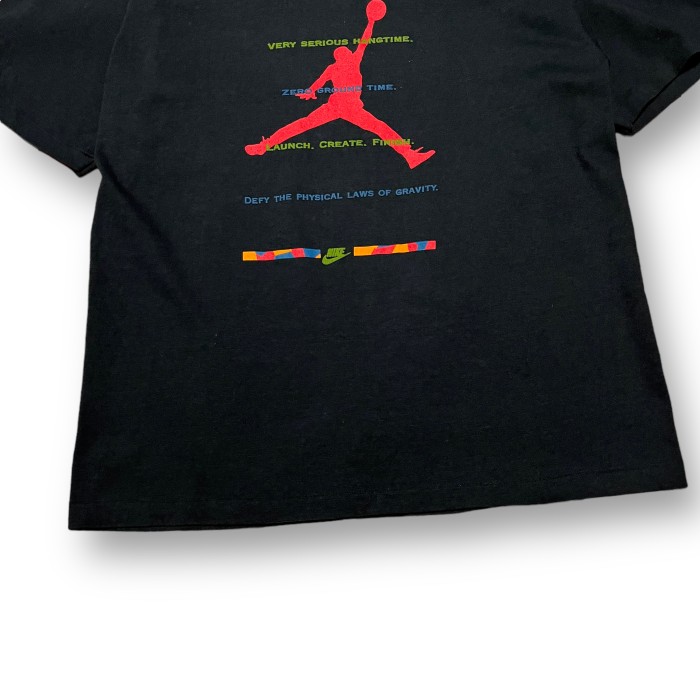 NIKE 90s dead stock made in usa Jordan print T-shirt ナイキ 90年代 デッドストック アメリカ製 Tシャツ ブラック 黒 | Vintage.City ヴィンテージ 古着